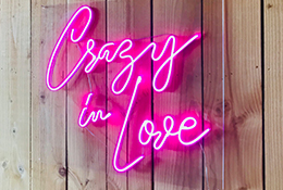 neon sign Crazy in love