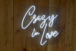 neon sign Crazy in love